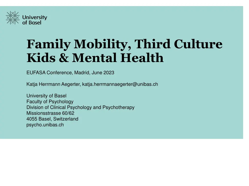 family mobility third culture kids mental health