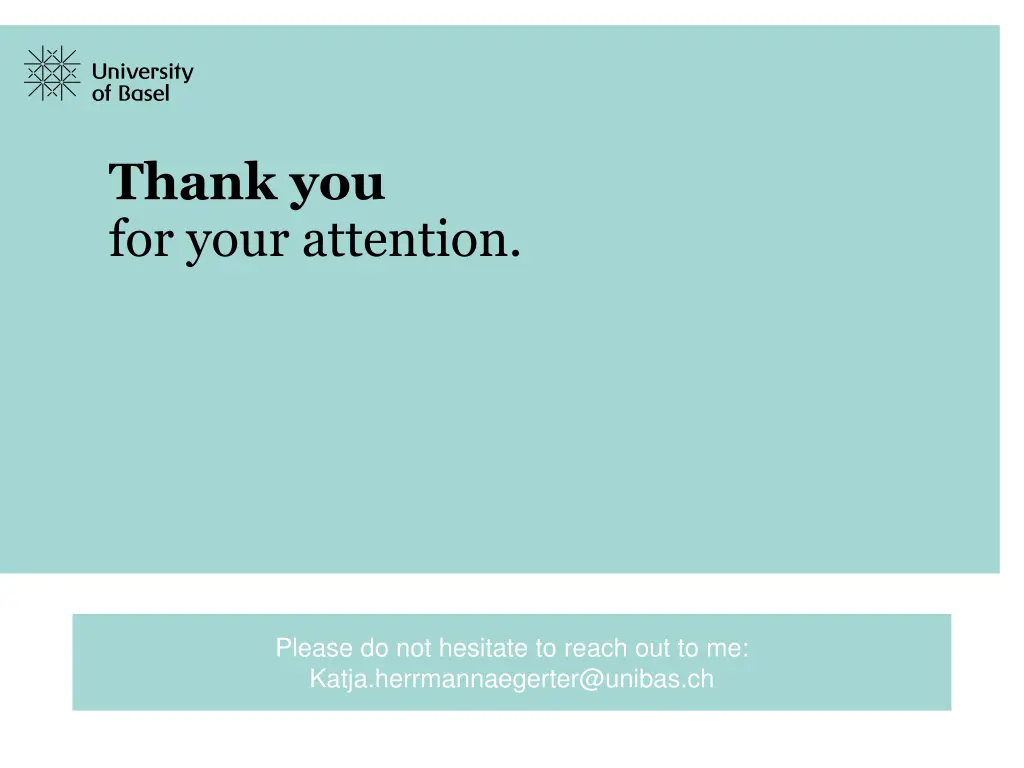thank you for your attention