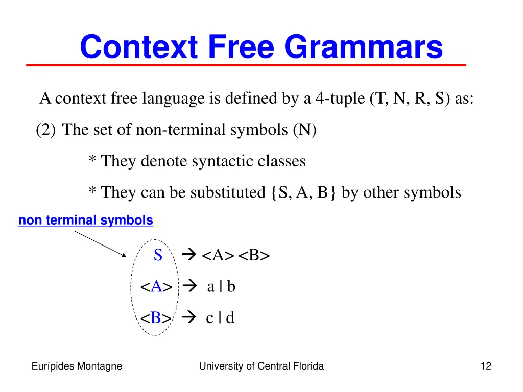 context free grammars 6