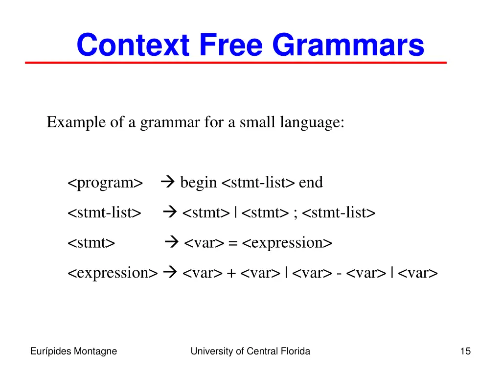 context free grammars 9