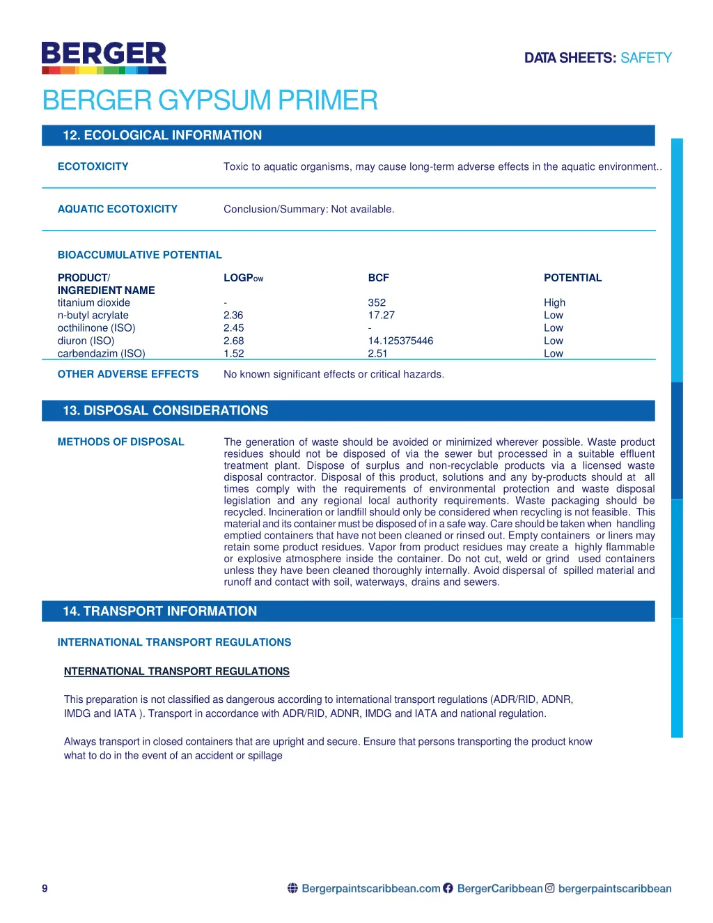 da tasheets safety 7