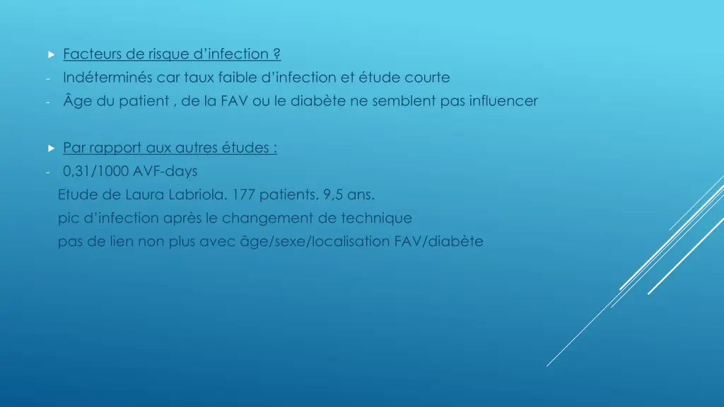 facteurs de risque d infection ind termin