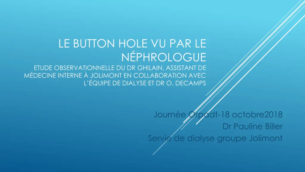 le button hole vu par le n phrologue etude