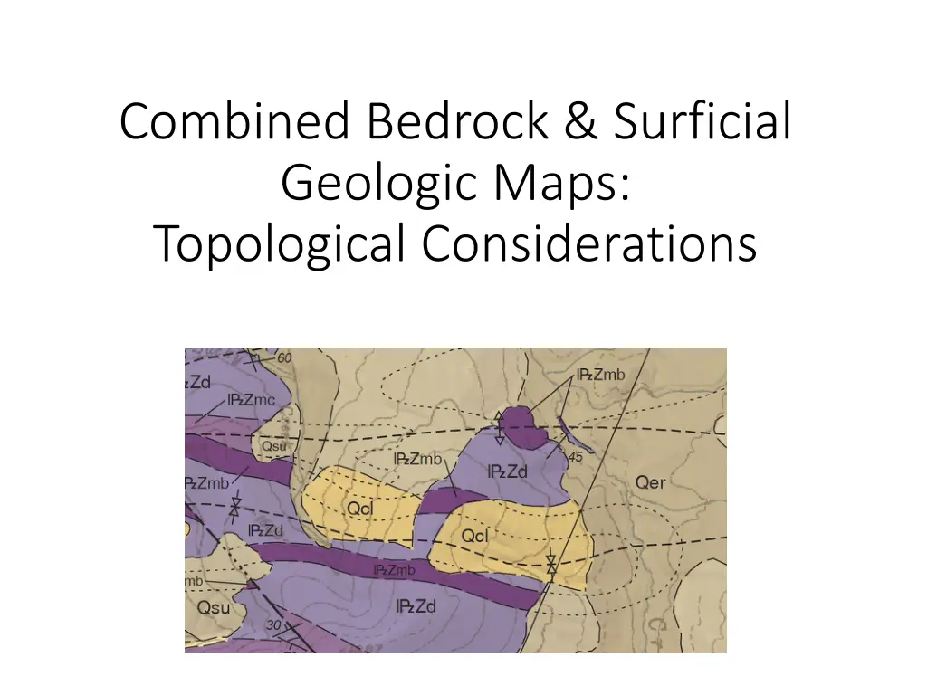 combined bedrock surficial geologic maps