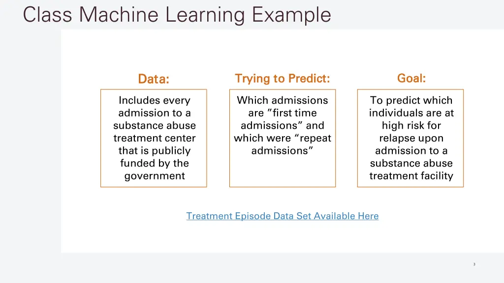 class machine learning example