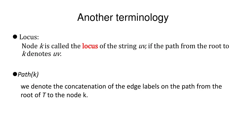 another terminology