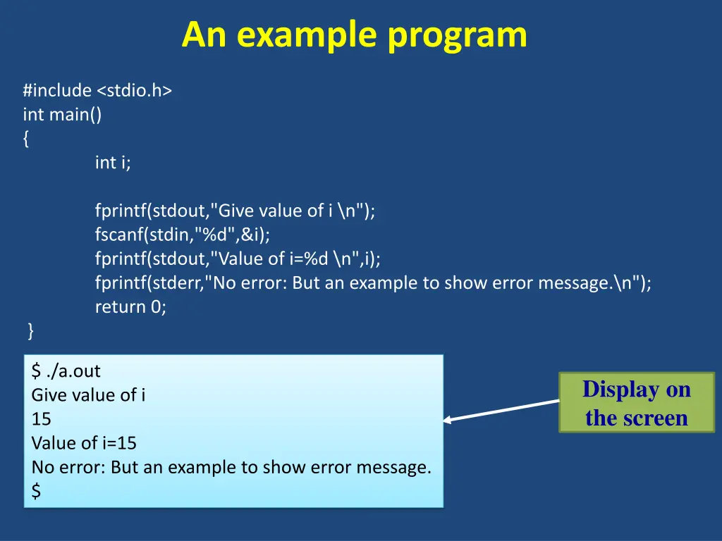 an example program