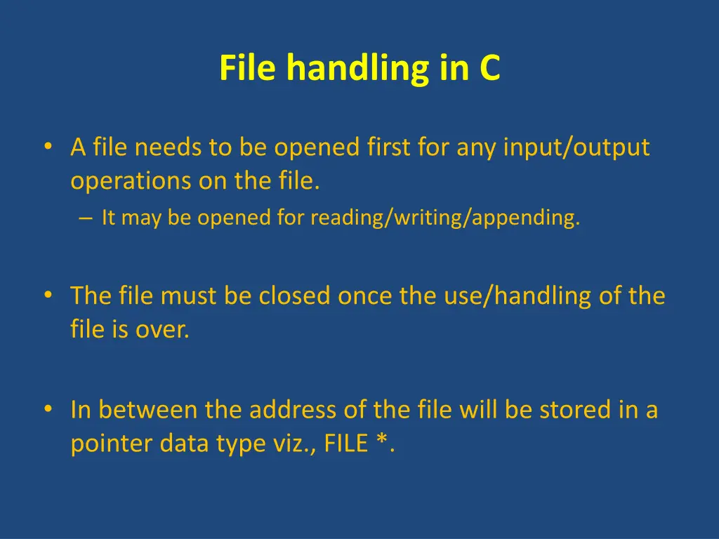 file handling in c