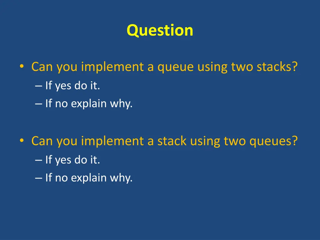 question