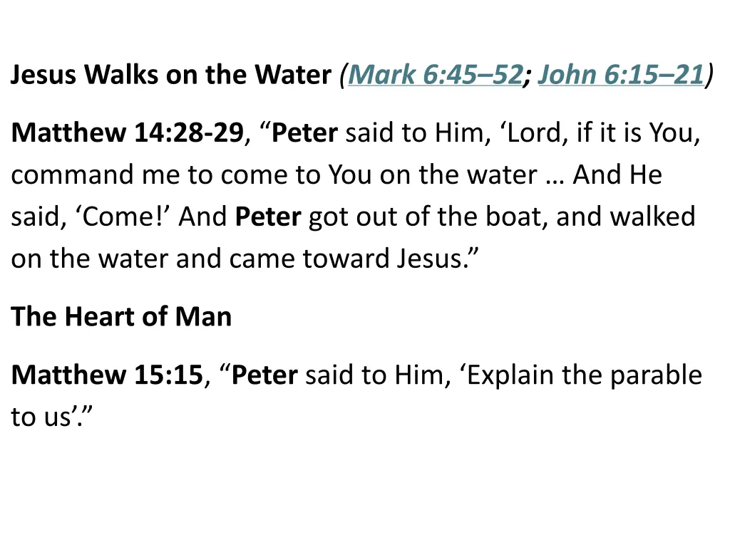 jesus walks on the water mark 6 45 52 john 6 15 21