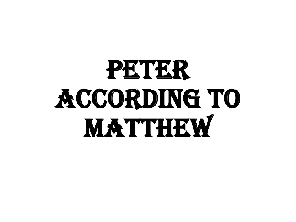 peter peter