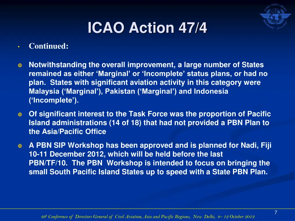 icao action 47 4 2