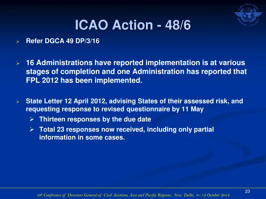 icao action 48 6