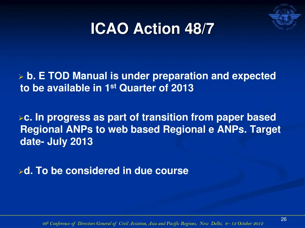 icao action 48 7 1