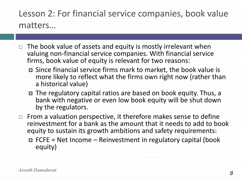 lesson 2 for financial service companies book