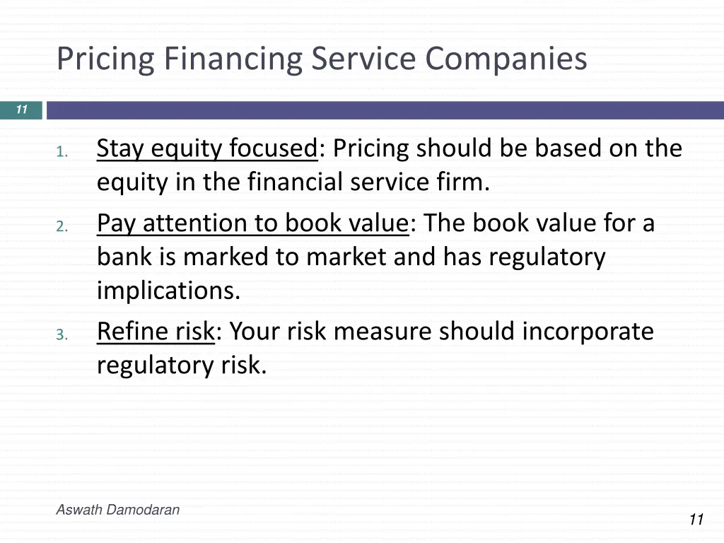 pricing financing service companies