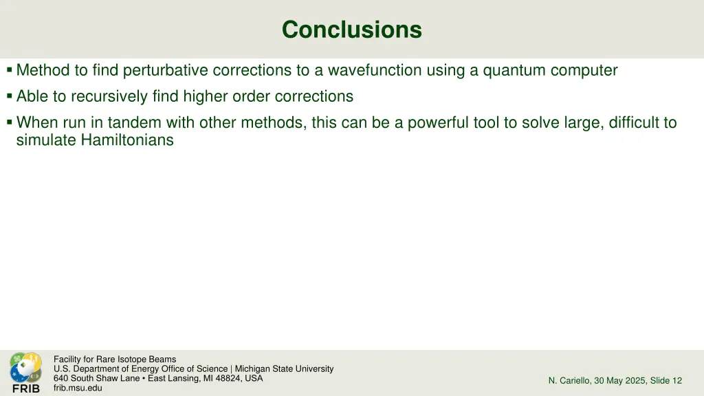 conclusions