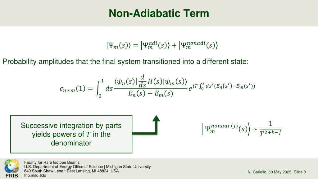 non adiabatic term