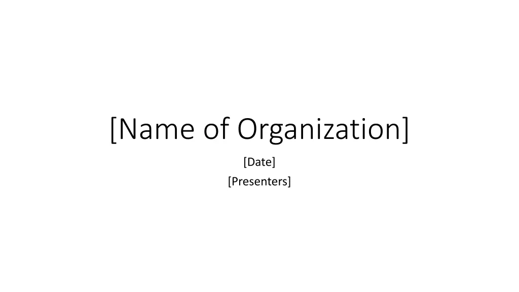 name of organization