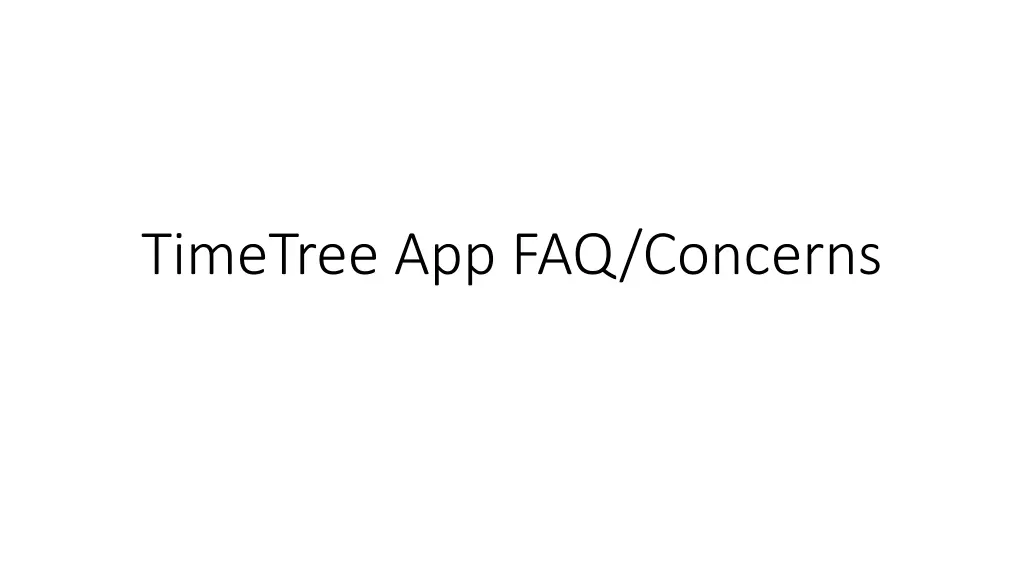 timetree app faq concerns