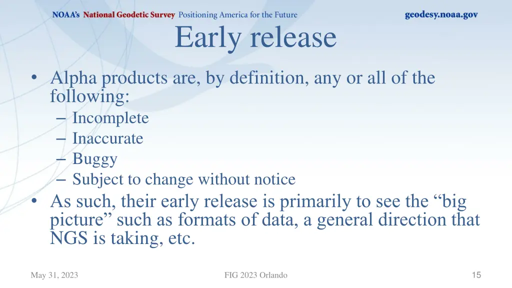early release 1