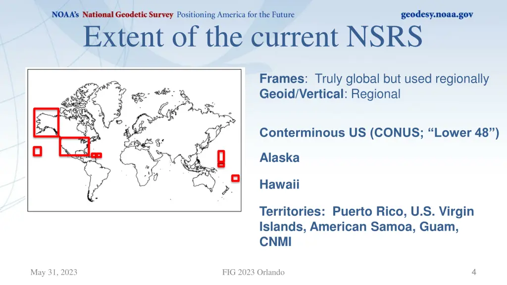 extent of the current nsrs