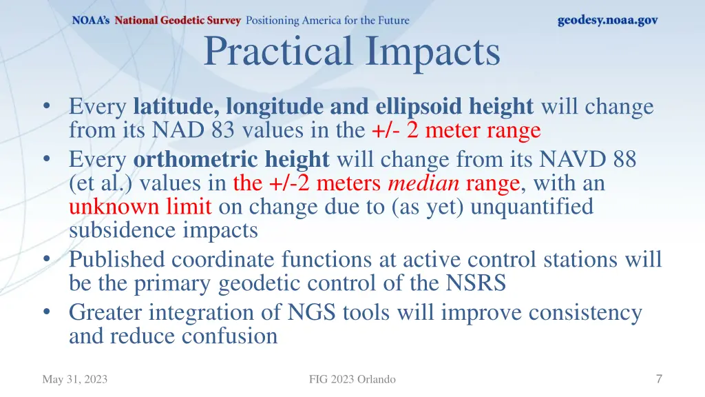 practical impacts