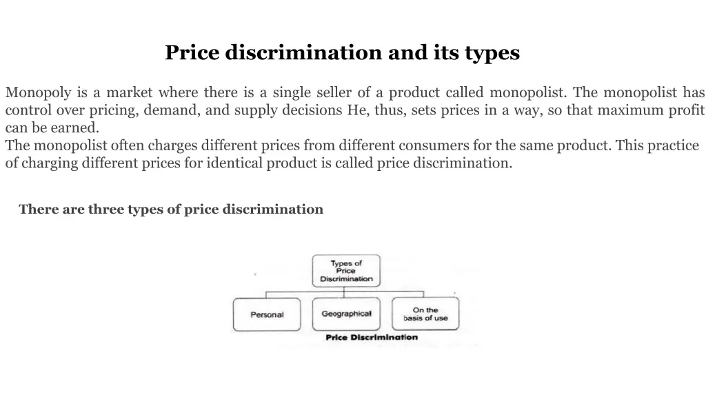 price discrimination and its types