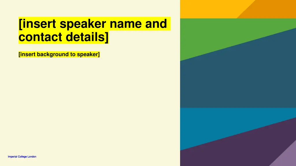 insert speaker name and contact details