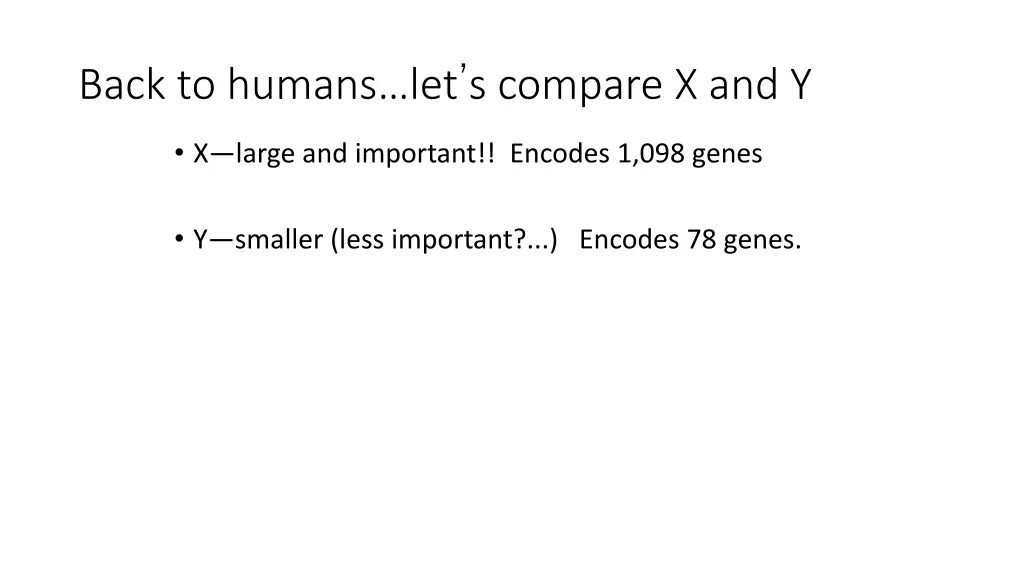 back to humans l et s compare x and y