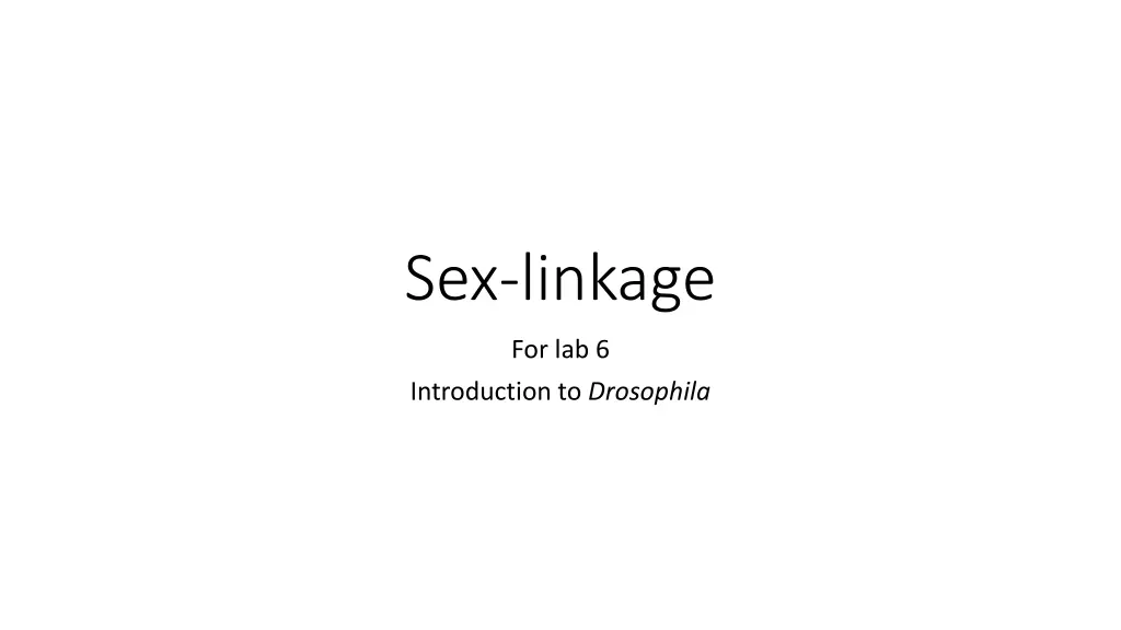 sex linkage