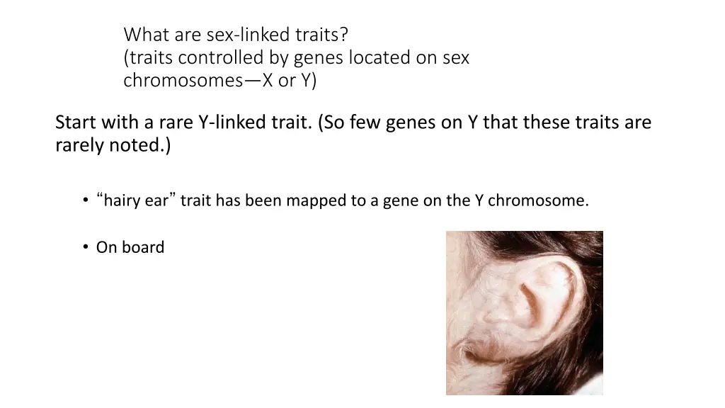 what are sex linked traits traits controlled
