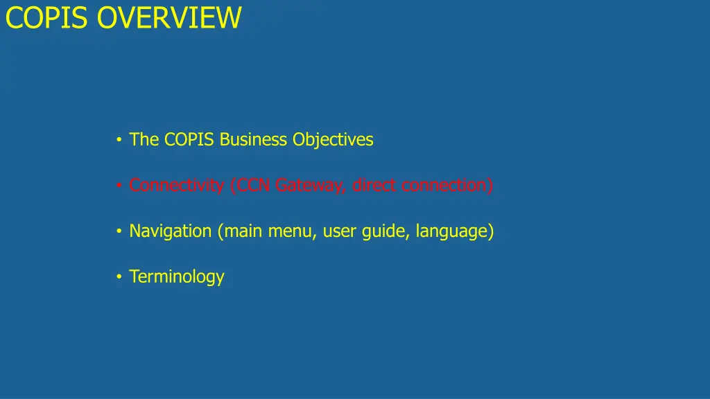 copis overview 1