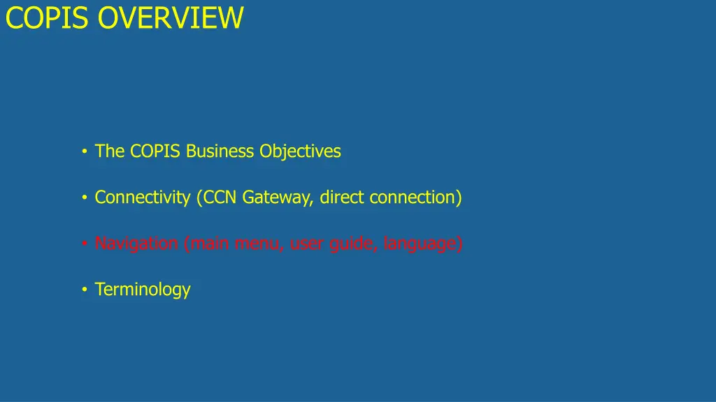 copis overview 4
