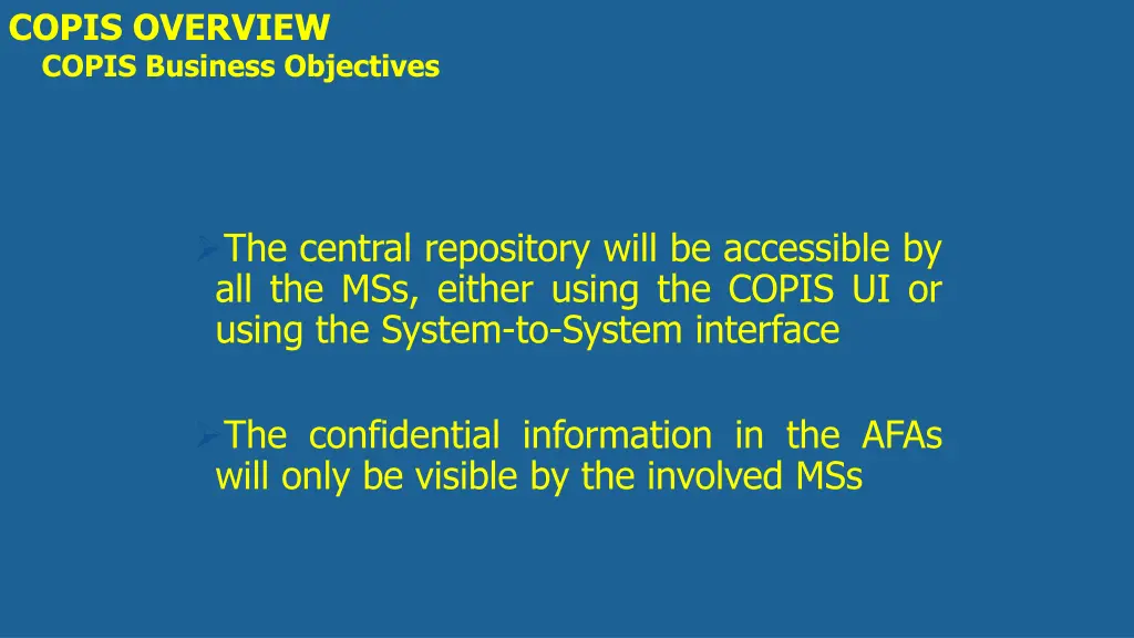 copis overview copis business objectives 4