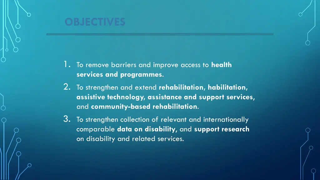 objectives