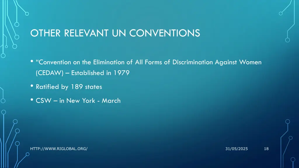 other relevant un conventions