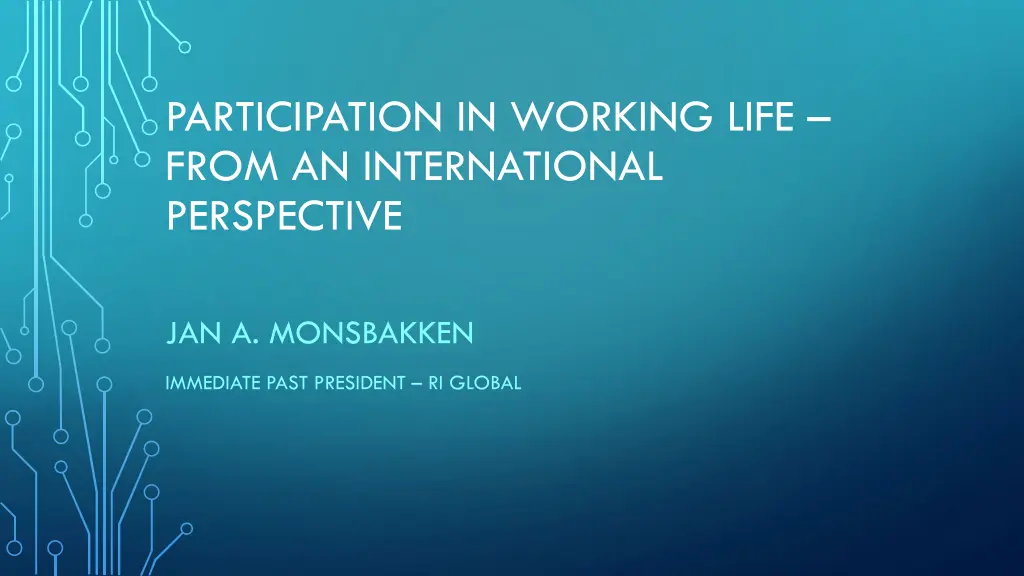 participation in working life from