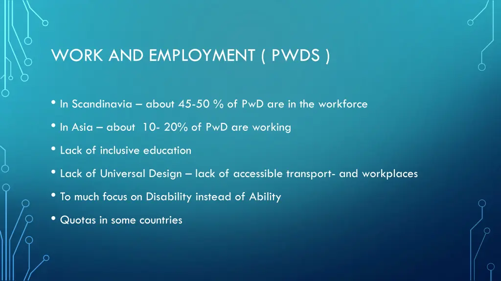 work and employment pwds