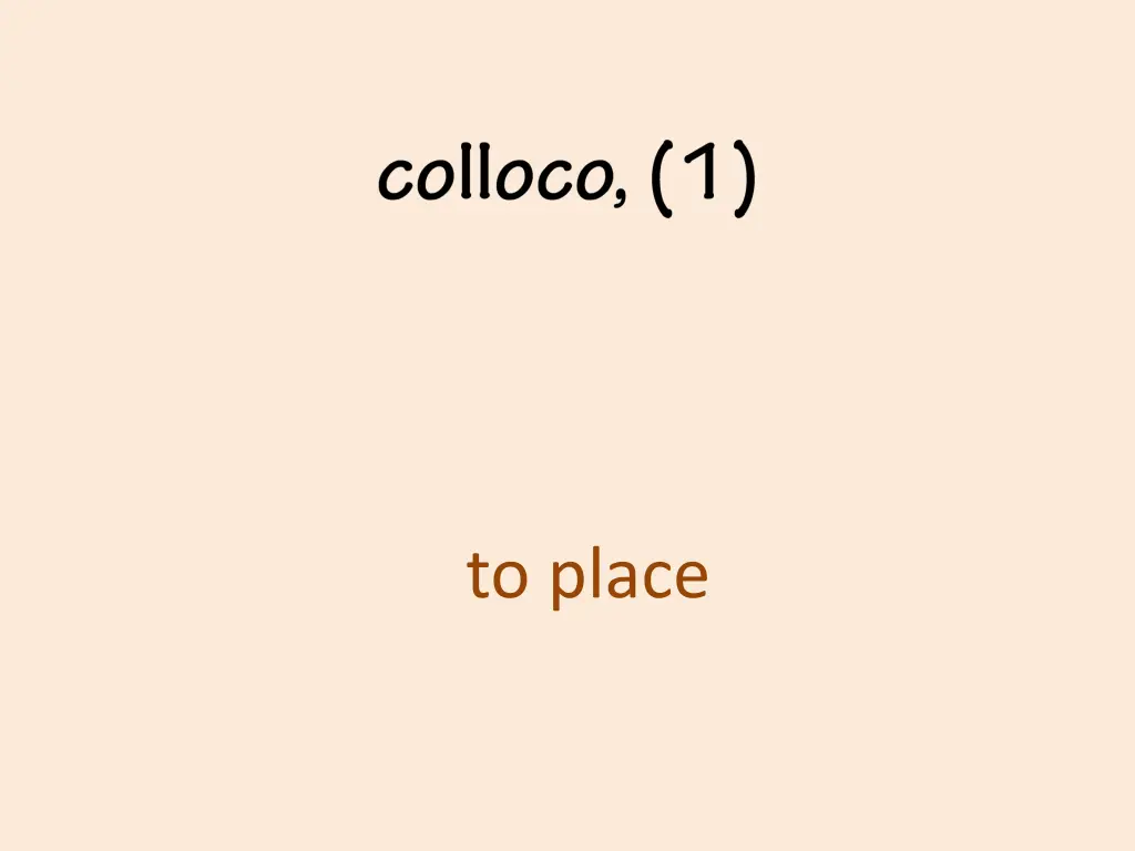 to place