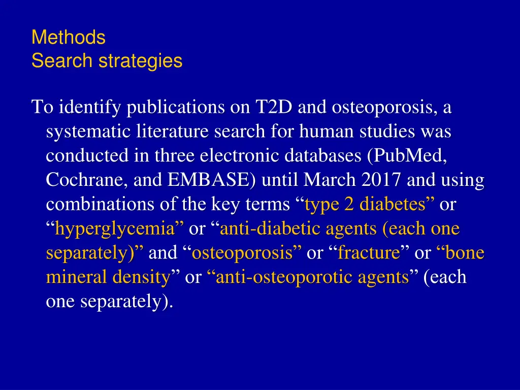 methods search strategies