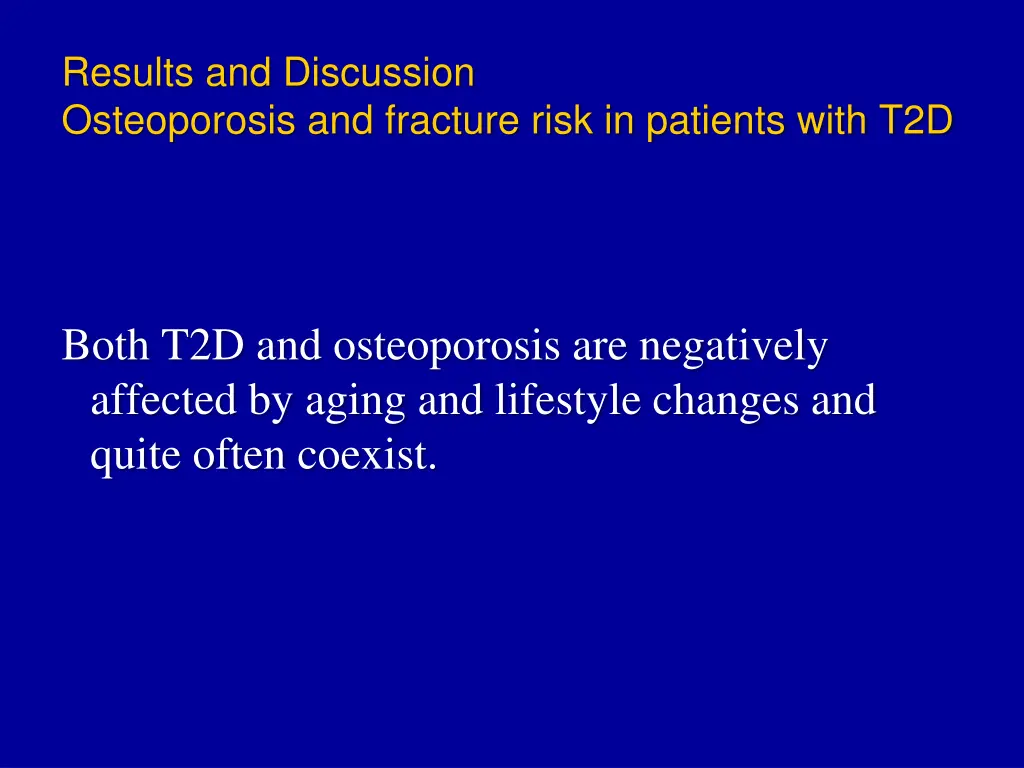 results and discussion osteoporosis and fracture