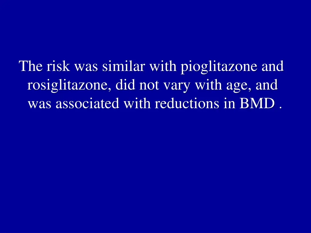 the risk was similar with pioglitazone