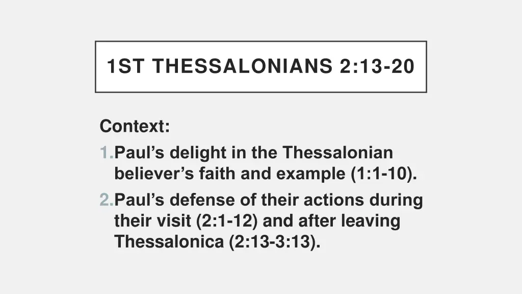 1st thessalonians 2 13 20