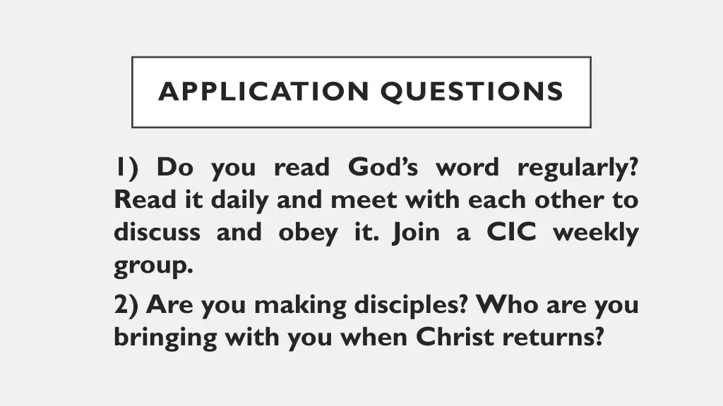 application questions