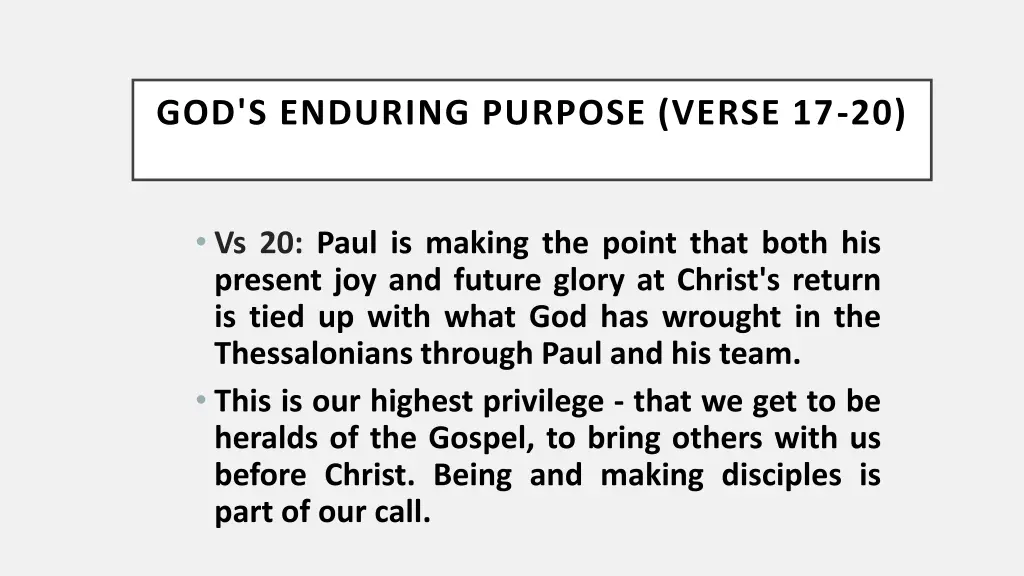 god s enduring purpose verse 17 20 2