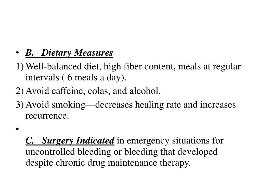 b dietary measures 1 well balanced diet high