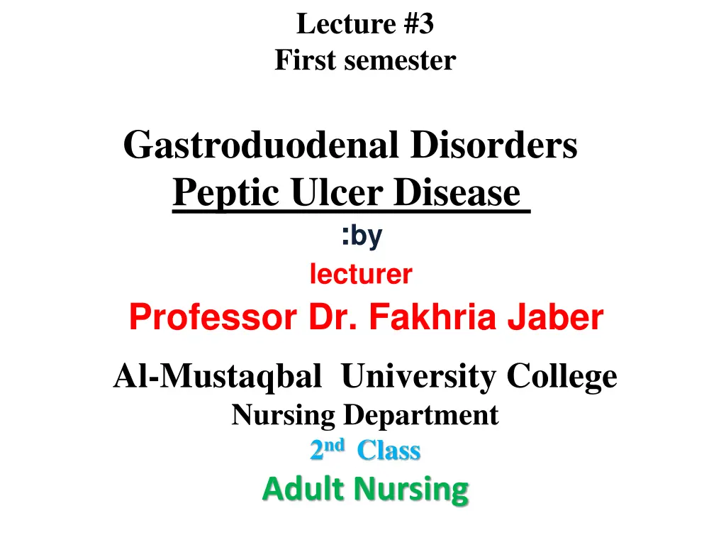 lecture 3 first semester