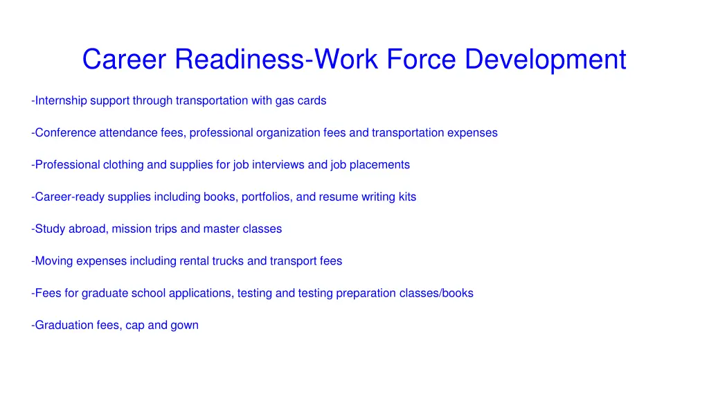 career readiness work force development