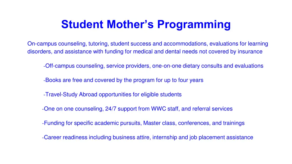 student mother s programming